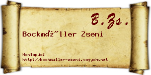 Bockmüller Zseni névjegykártya
